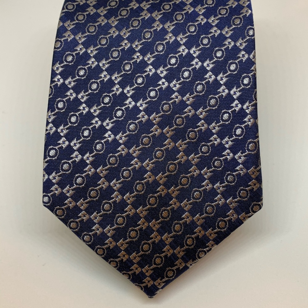 Blipshift blue & silver silk tie